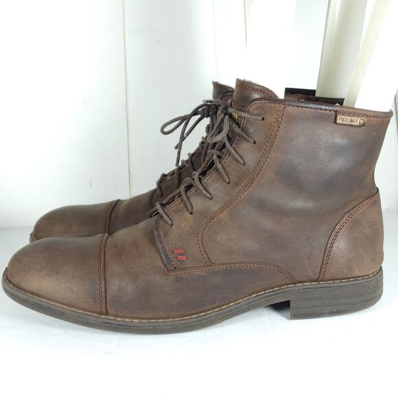 Pikolinos Men’s York US12 EU45 Brown Distressed Leather Zip Ankle Chukka Boots - Picture 2 of 16